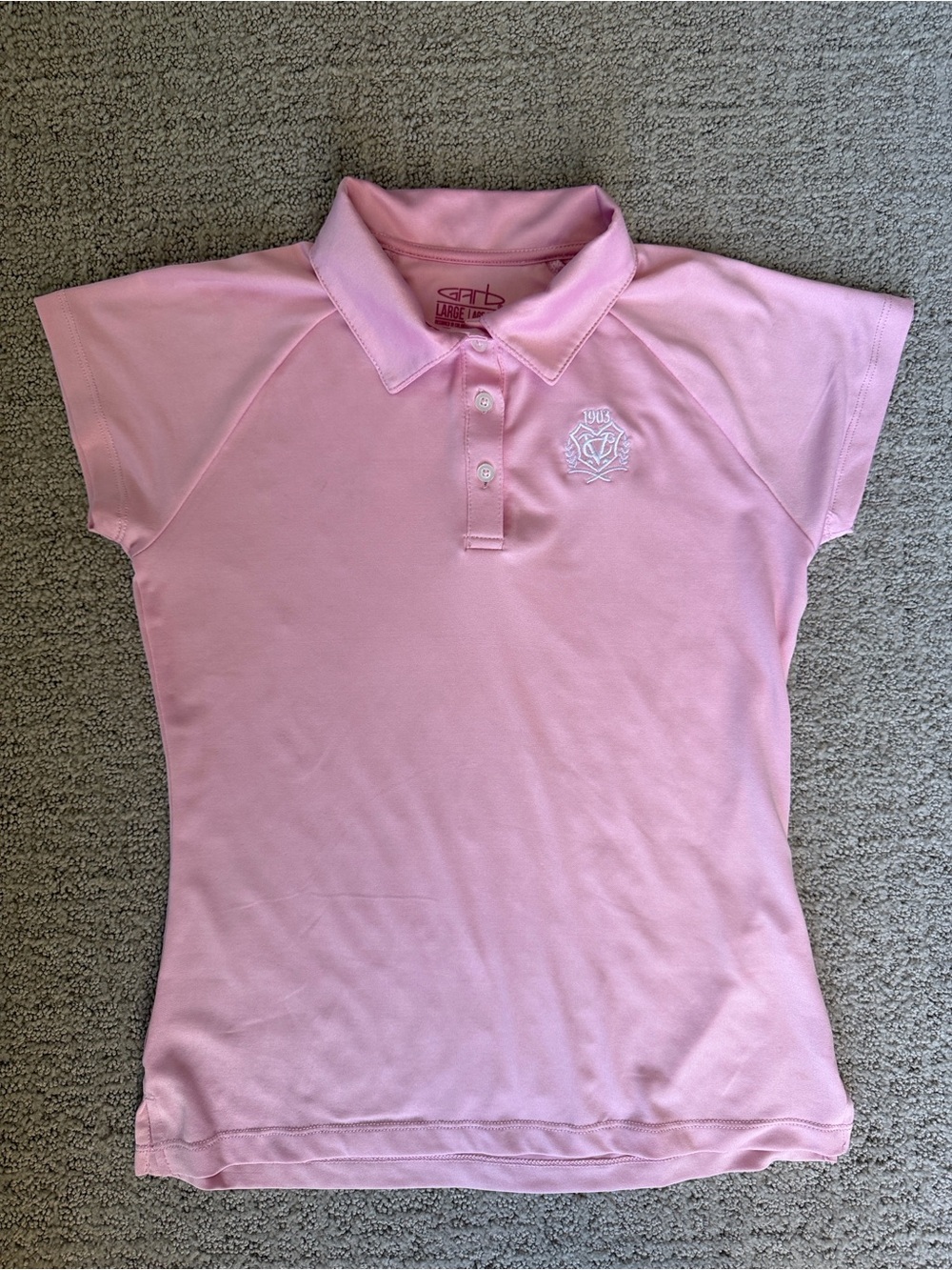 GARB Golf Girls Soft Pink Short Sleeve Golf Shirt Polo- Option 1